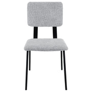 2 Coaster Furniture Calla Grey Fabric Dining Side Chairs