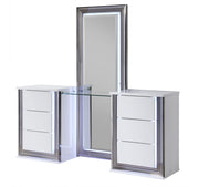 Global Furniture Ylime White Vanity with LED
