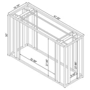 Coaster Furniture Adri Clear Black Rectangular Glass Top Sofa Table