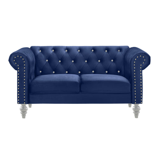 New Classic Furniture Emma Gray Crystal Loveseat