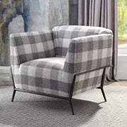 Acme Furniture Niamey II Black Metal Frame Accent Chair