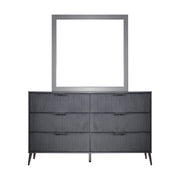 New Classic Furniture Kailani Black Velvet Dresser And Mirror