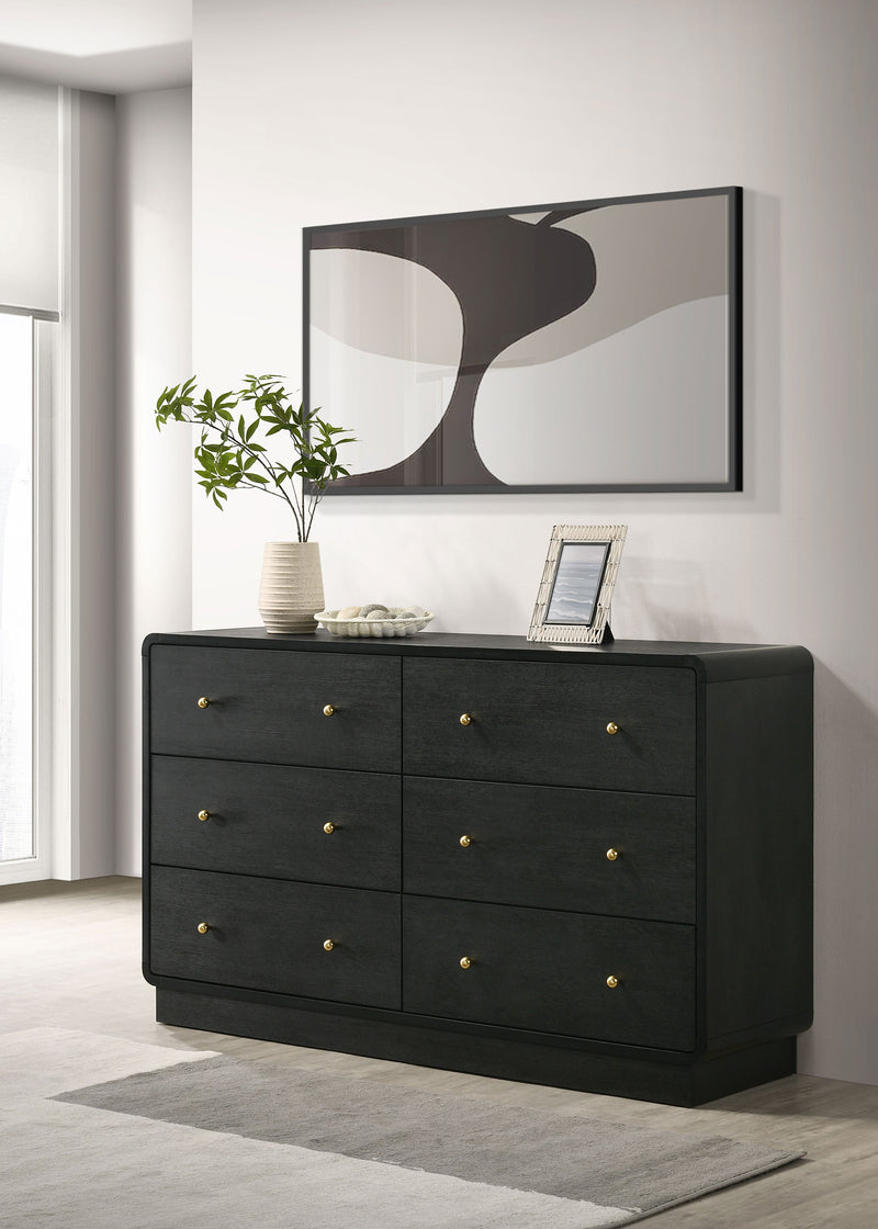 Coaster Furniture Cavelle Black 6 Drawer Dresser