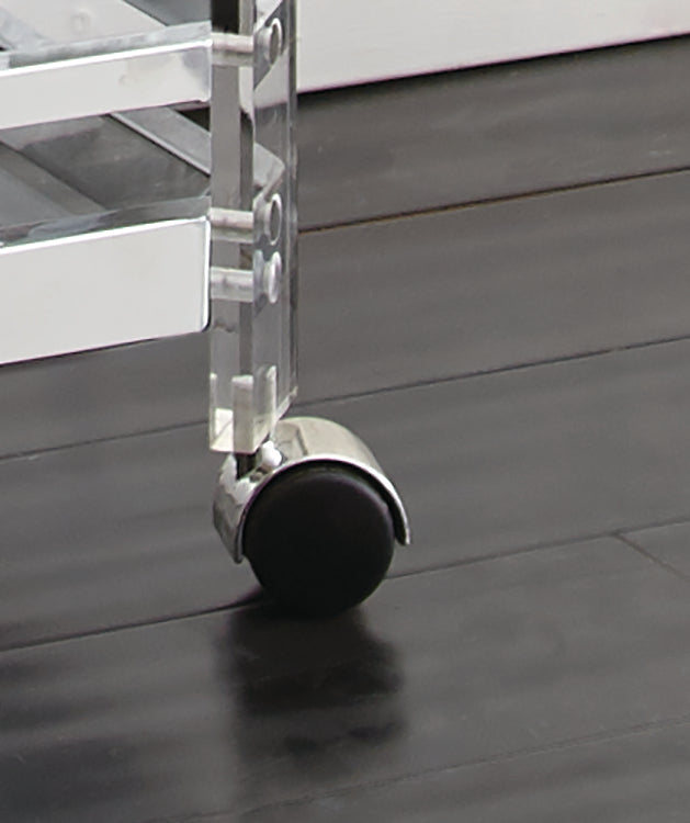 Steve Silver Aerin Gold Chrome Server Cart