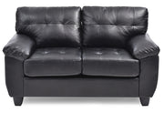 Glory Furniture Gallant Black Faux Leather Loveseat