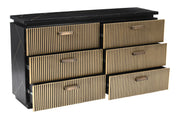 Galaxy Home Allure Black 6 Drawer Dresser