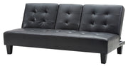 Glory Furniture Richie Black Faux Leather Sofa Bed