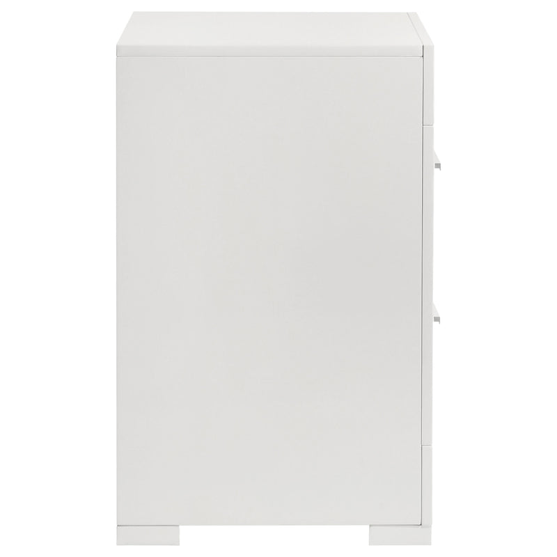 Coaster Furniture Ives White High Gloss Nightstand