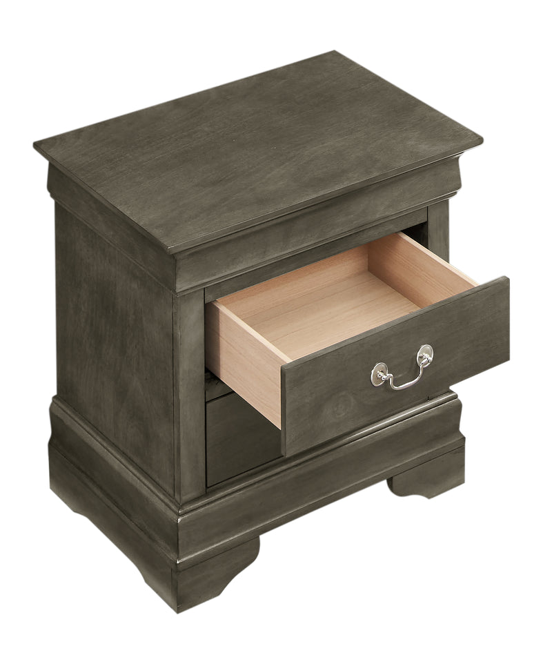 Glory Furniture Louis Phillipe Gray Nightstand