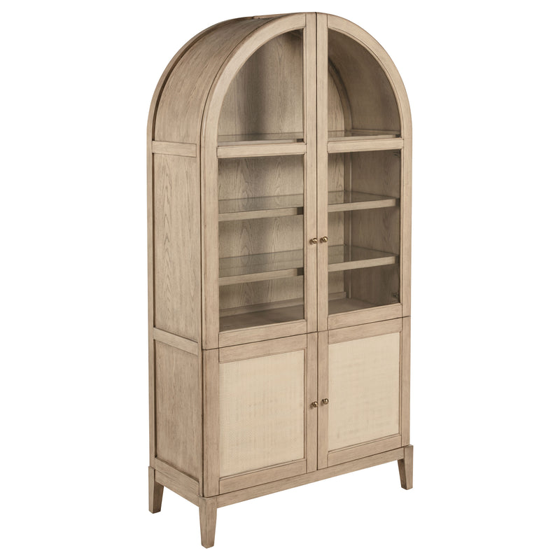 Coaster Furniture Kailani Beige Oak Display Cabinet