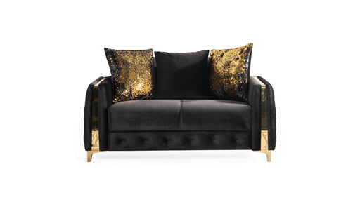 Galaxy Home Lust Black Sleeper Loveseat