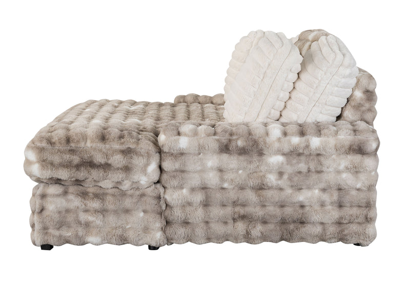 Global Furniture U8292 Grey Lounger Sofa with USB