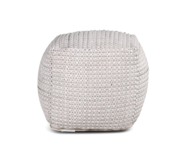 Steve Silver Hakim Ivory Square Handwoven Woolen Pouf