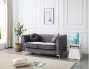 Glory Furniture Delray Black Velvet Microsuede Loveseat