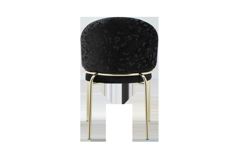Galaxy Home Onyx Dark Gray Gold Chairs