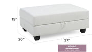 Glory Furniture Revere Cappuccino Faux Leather Ottoman
