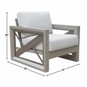 Steve Silver Dalilah Gray Patio Arm Chair