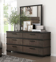 Home Elegance Acworth Black Brown Gray Dresser And Mirror