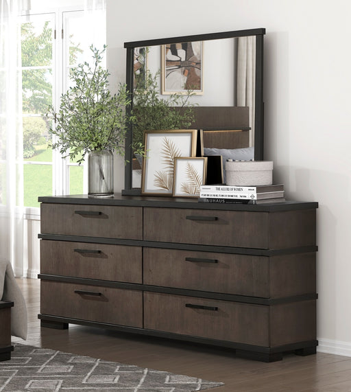 Home Elegance Acworth Black Brown Gray Dresser And Mirror