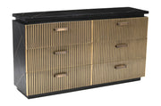 Galaxy Home Allure Black 6 Drawer Dresser