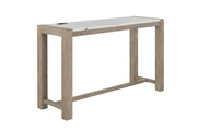 Global Furniture D1321 Natural White Console Sofa Table and 3 Stools