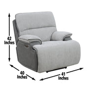 Steve Silver Cyprus Gray Recliner Chair