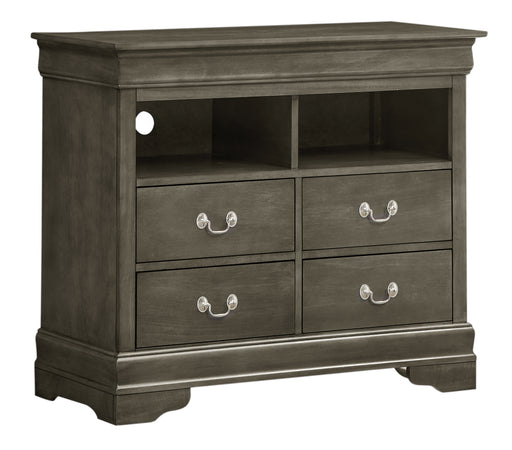 Glory Furniture Louis Phillipe Gray Media Chest