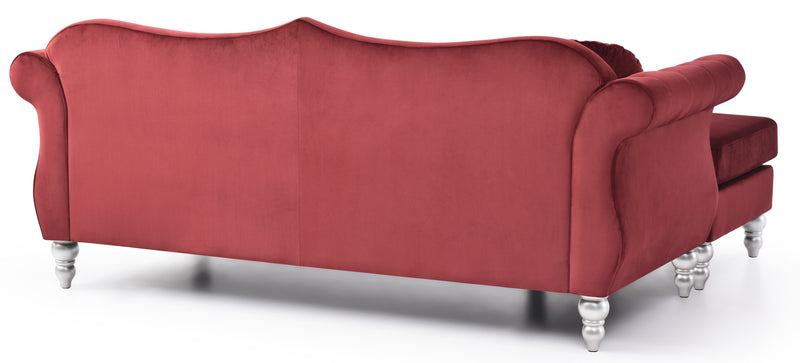 Glory Furniture Hollywood Pink Sofa Chaise