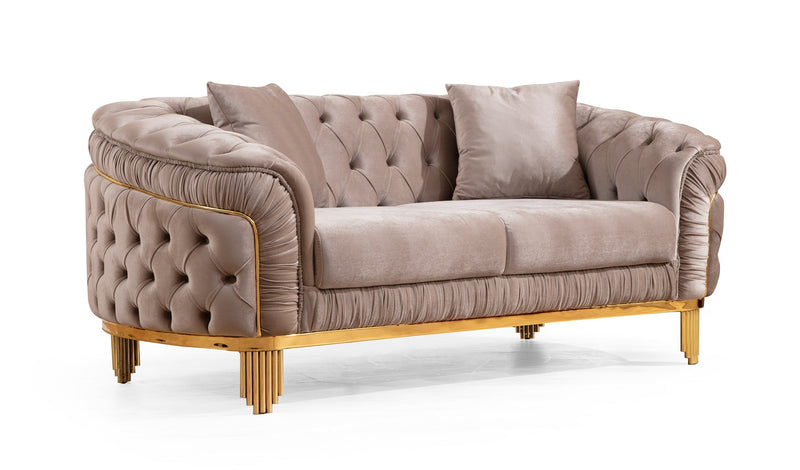 Galaxy Home Vanessa Taupe Loveseat