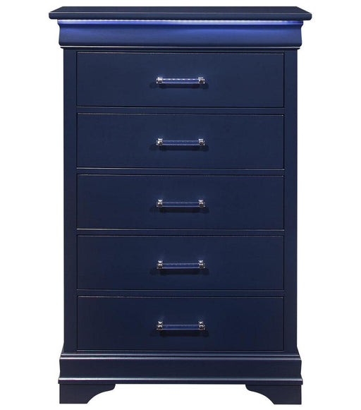 Global Furniture Charlie White Chest with LED