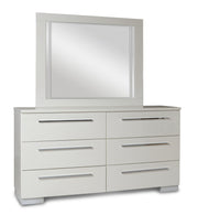 New Classic Furniture Sapphire White Dresser and Mirror