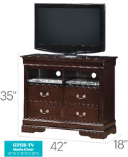 Glory Furniture Louis Phillipe Cappuccino Media Chest