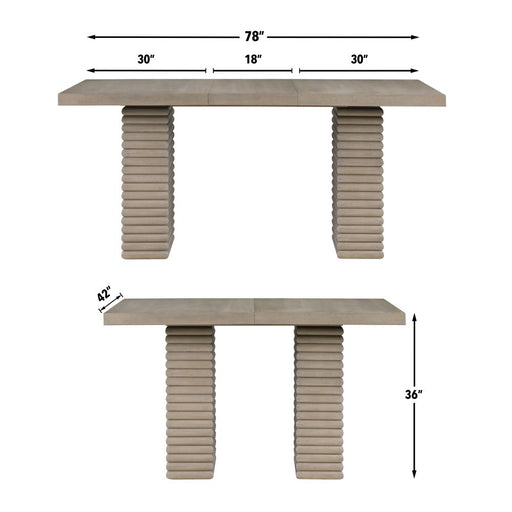 Steve Silver Lily Gray 78 Inch Counter Table