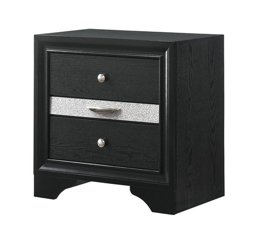 Crown Mark Regata Black Night Stand