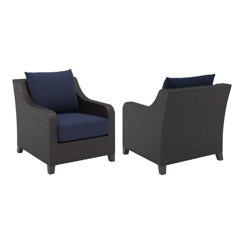 2 New Classic Furniture Skye Blue Patio Club Chairs