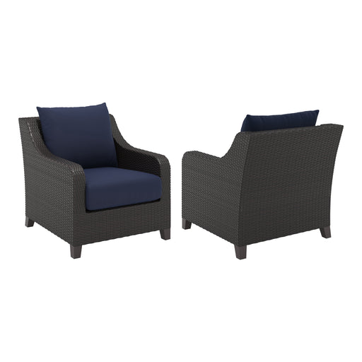 2 New Classic Furniture Skye Blue Patio Club Chairs