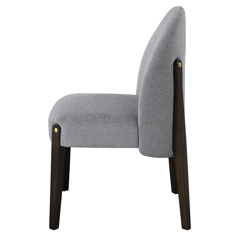2 Acme Furniture Clayten Beige Espresso Side Chairs
