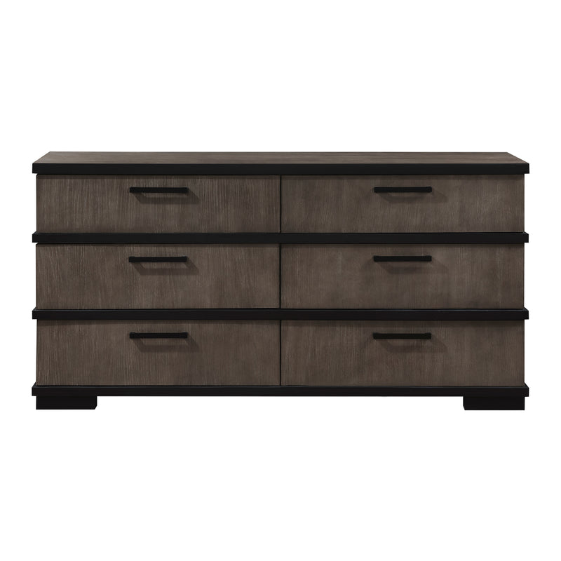 Home Elegance Acworth Black Brown Gray Dresser And Mirror