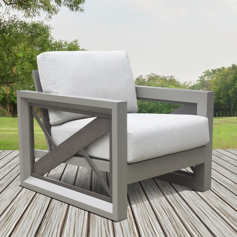 Steve Silver Dalilah Gray Patio Arm Chair