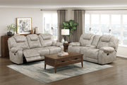 Home Elegance Gainesville Beige 2pc Living Room Set