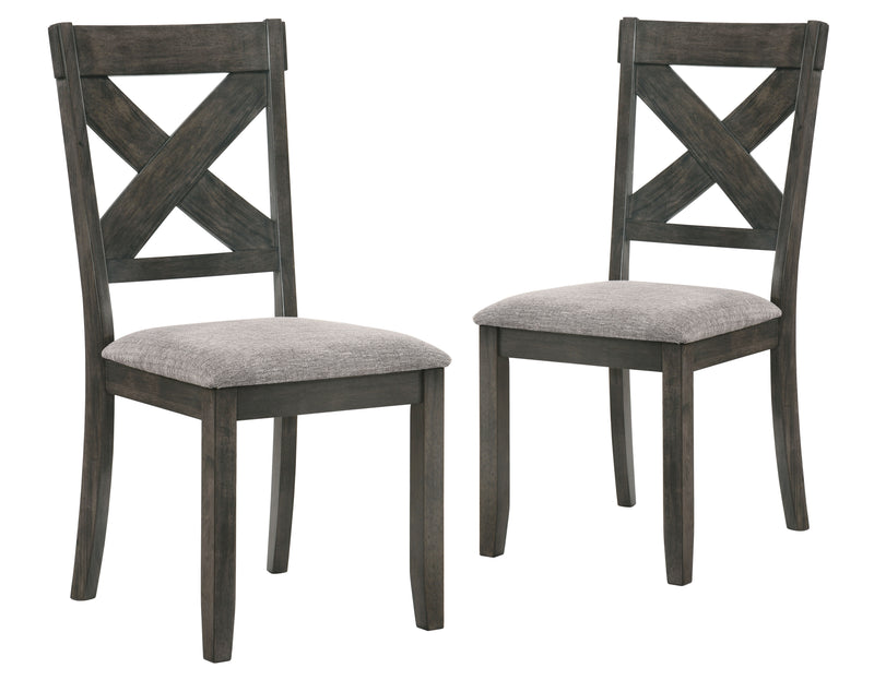 2 New Classic Furniture Gulliver Rustic Brown Side Chairs