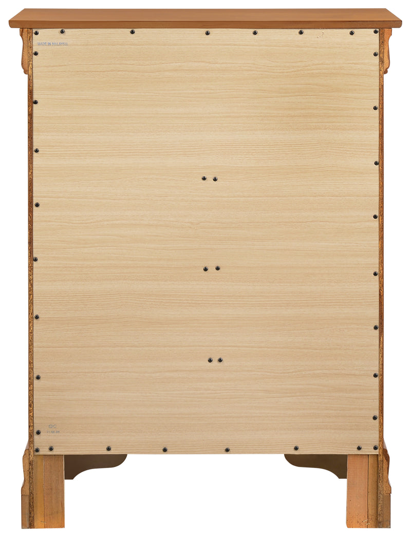 Glory Furniture Louis Phillipe Oak 4 Drawers Chest