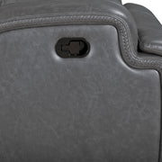 New Classic Furniture Titan Gray Sofa with Dual Recliner