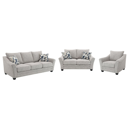 Coaster Furniture Tomkins Light Grey 3pc Living Room Set