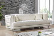 Meridian Furniture Lucas Black Velvet Sofa
