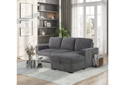 Global Furniture U2660 Grey L Sectional without Pullout