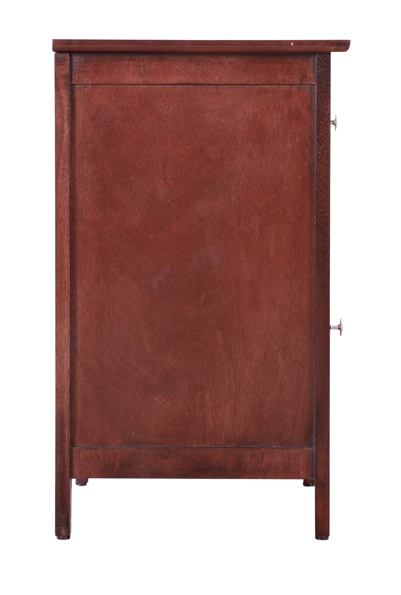 Glory Furniture Izzy Cherry 1 Drawer 1 Door Nightstand