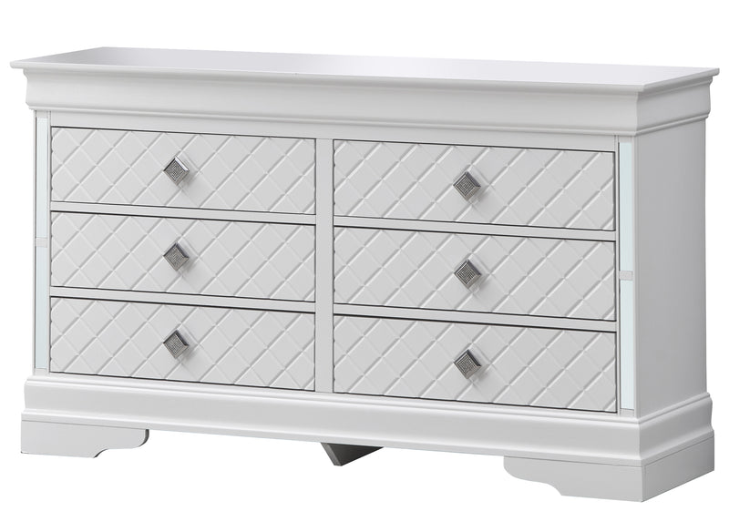 Glory Furniture Verona Sleek Silver Champagne Modern Dresser