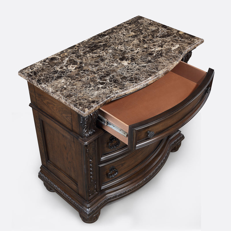 Crown Mark Stanley Coffee Brown Night Stand