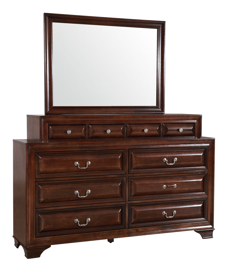 Glory Furniture LaVita Cappuccino Dresser and Mirror